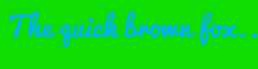 Image with Font Color 00B0FF and Background Color 0DDD00